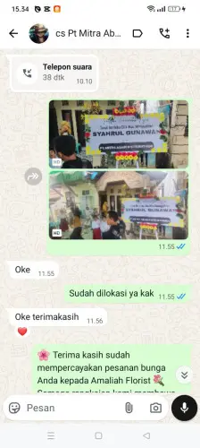 Testimonial Papan Bunga kota malang