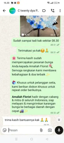 Testimonial Standing Flower kota malang