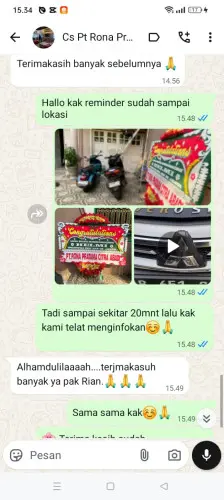 Testimonial Papan Bunga kota malang